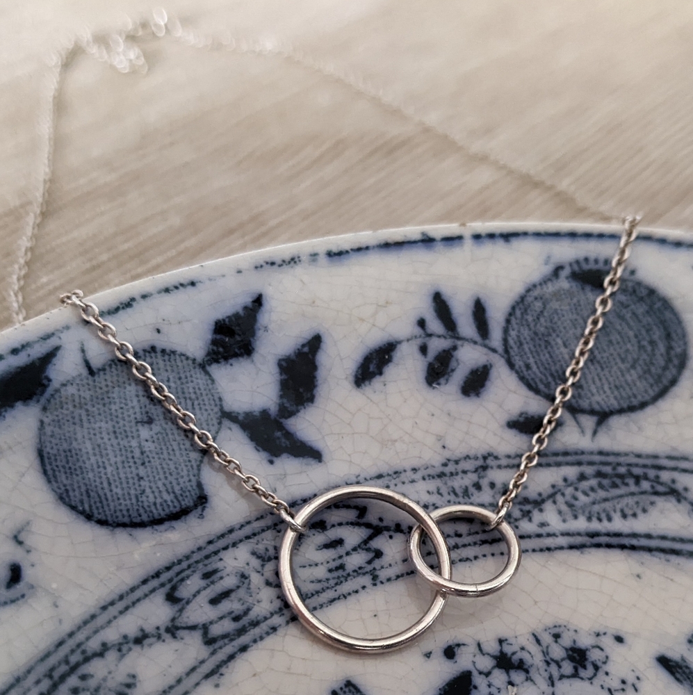 Sterling Silver Interlocking Circles Necklace